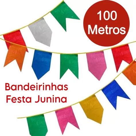 Kit Metros Bandeirinha Festa Junina Pl Stico Decora O Mercadolivre