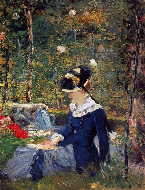 Young Woman in the Garden Édouard Manet