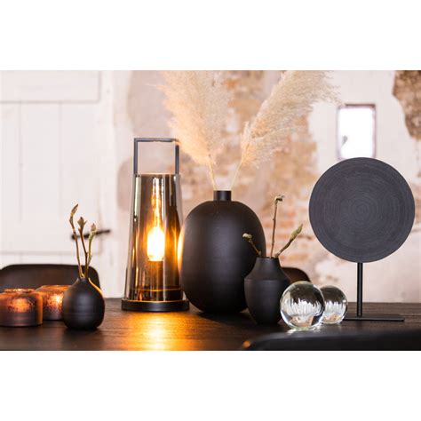 Vase D Co X Cm Kawar Noir Mat Light Living