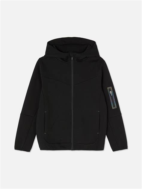 Sweat à capuche zippé à coordonner Noir Garçons Primark