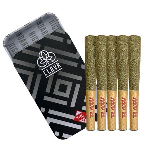 Clovr Pre Rolls 0 5g 5 Pack Tins Sunset Sherbet Clovr