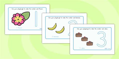 Number Modelling Dough Mats 1 10 Teacher Made Twinkl