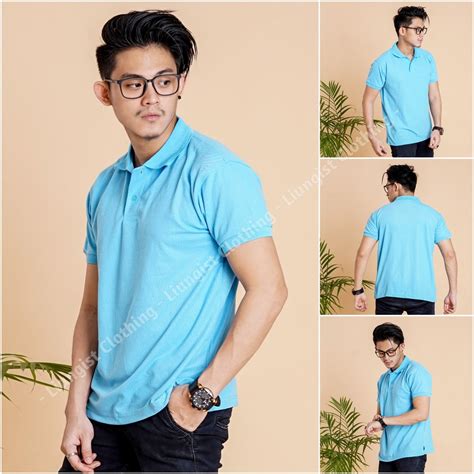 Jual Kaos Polo Biru Laut Polos Kaos Kerah Poloshirt Polo Shirt