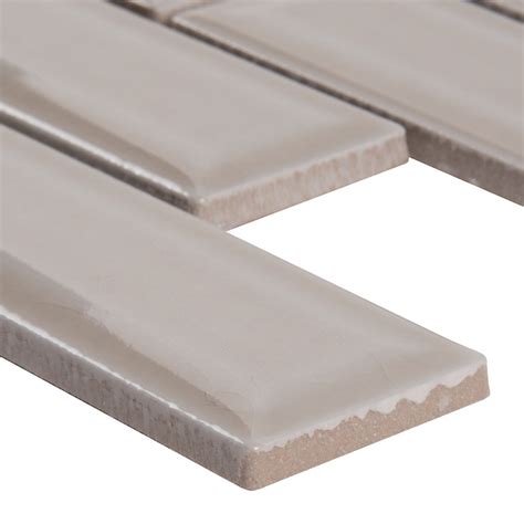 Portico Pearl 2x6 Bevel Subway Ceramic Tile Backsplash Tile Usa