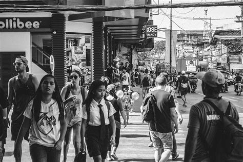 Black And White Photography Of People Walking