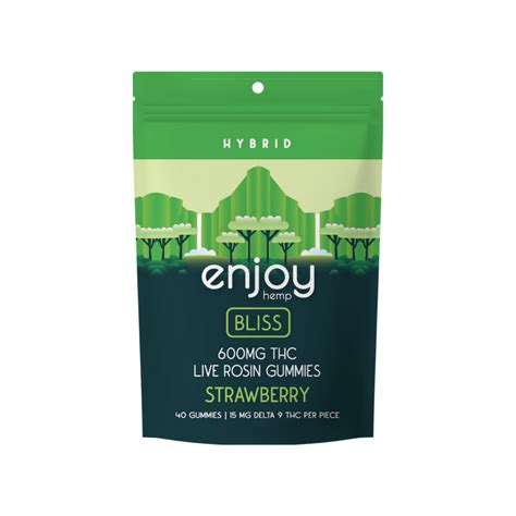 Enjoy Live Rosin Delta 9 Gummies Strawberry 40ct Modern Cbd