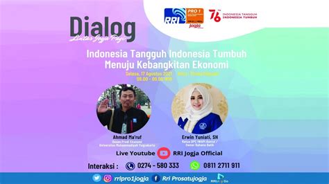 Dialog Lintas Jogja Pagi Tema Indonesia Tangguh Indonesia Tumbuh