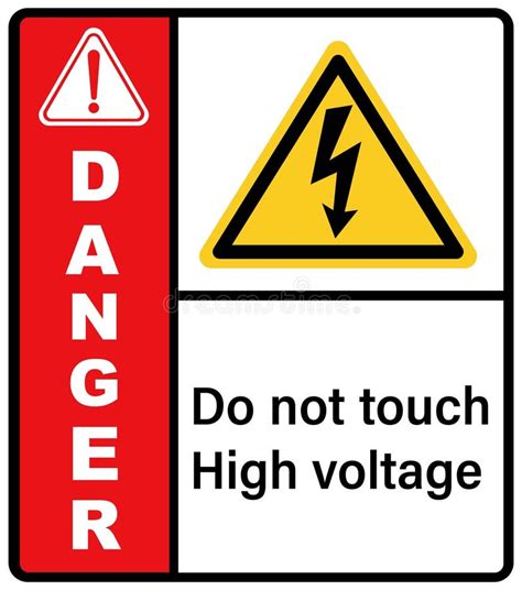 Do Not Touch High Voltage Sign Danger Stock Vector Illustration Of