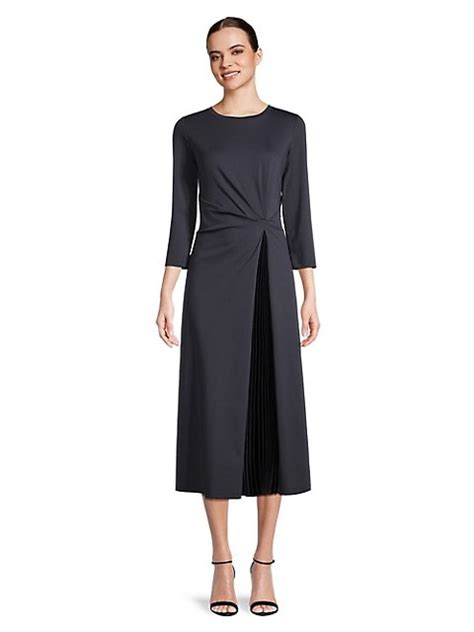 Gessy Inverted Pleat Midi Dress