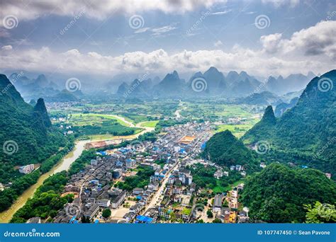 Karst Mountains in Guilin,China Stock Photo - Image of outdoors ...