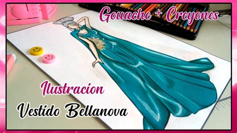 Fashion Illustration With Watercolor Gala Dress Como Dibujar Un