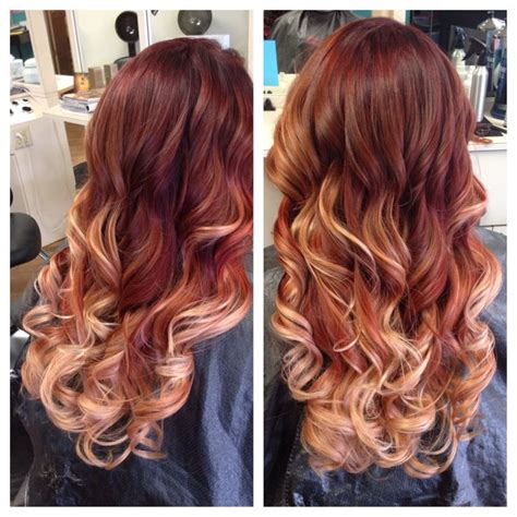 Sunset Inspired Color Melt By Anna Vaul Red Hair Colormelt Beliage