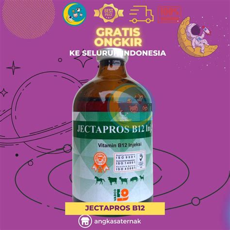 Jual Vitamin B Jectapros B Ml Vitamin B Injeksi Hewan