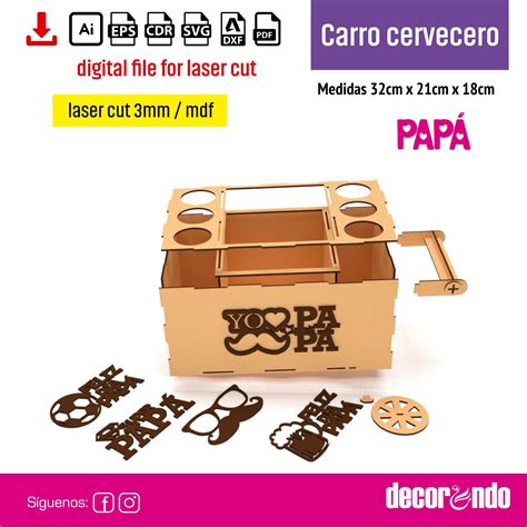 Detalle para el día del Padre Carrito Cervecero Archivos para corte