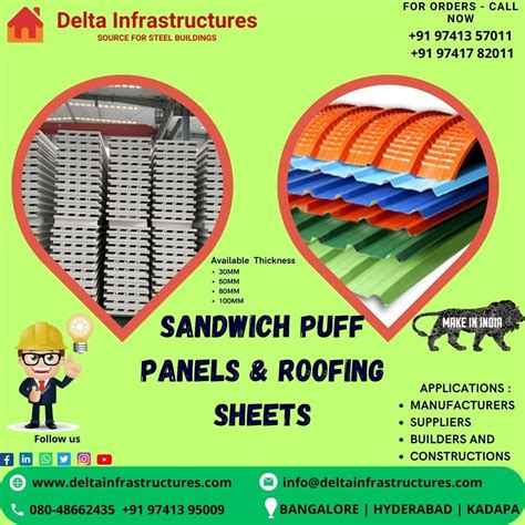 Sandwich Puff Panel And Wall Panel Manufacturers And Suppliers In Bangalore