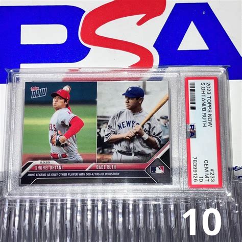 Psa10 大谷翔平 ベーブ・ルース 2023 Topps Now 233 メルカリ