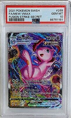 Pok Mon Swsh Mew Vmax Fusion Strike Secret Full Art Psa