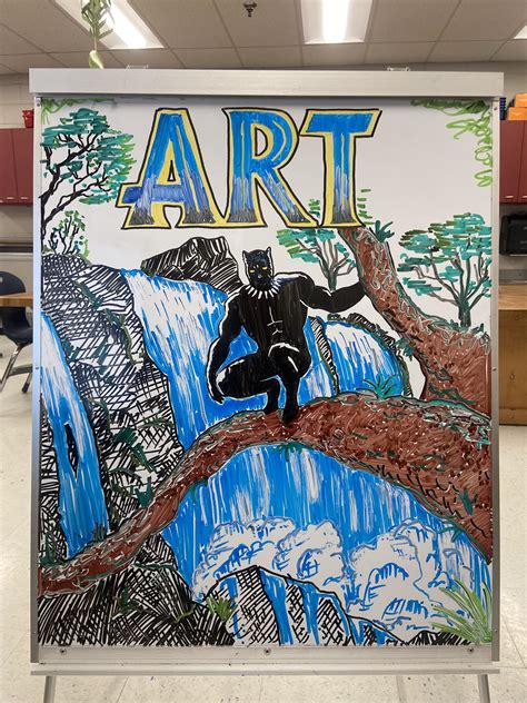 Wakanda Forever for my art class : r/DryEraseMarkers