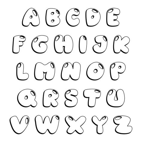 Big Bubble Letters Worksheet Printablee