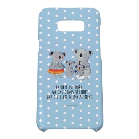 Mr And Mrs Panda Handyhülle Koala Familie Blau Pastell Geschenk