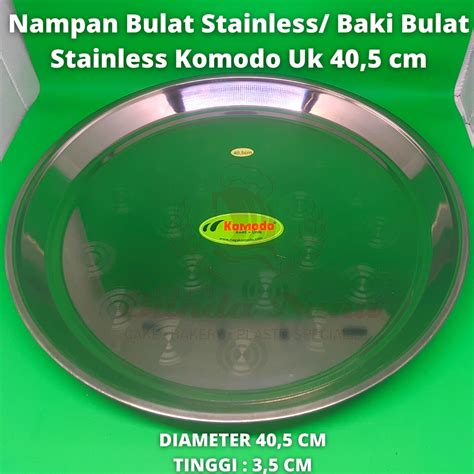 Jual Nampan Bulat Stainless Baki Bulat Stainless Komodo Uk Cm