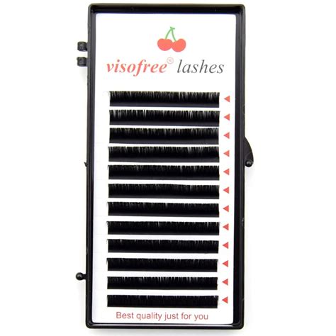 Visofree Eyelashes 12rows Tray Faux Mink Individual Eyelashes Maquiagem