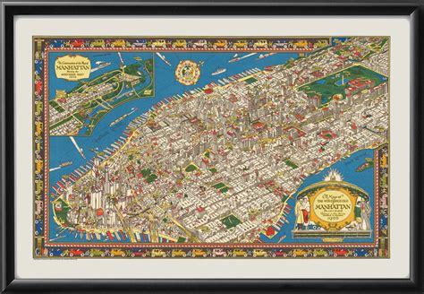 The Wondrous Isle Of Manhattan 1926 Vintage City Maps