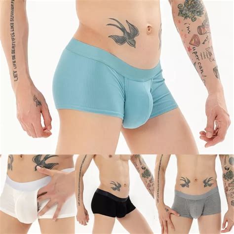 Sexy Mens Underwear Breathable Boxer Briefs Shorts Bulge Pouch Soft