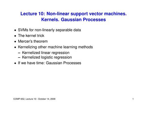 Pdf Lecture 10 Non Linear Support Vector Machines Lecture 10 Non