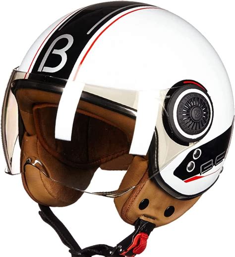 Stttbd Vespa Helm Mit Offenem Gesicht Herren Und Damen Motorrad