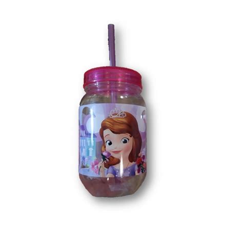 Vaso con forma de frasco con absorbente tema la Princesa Sofía