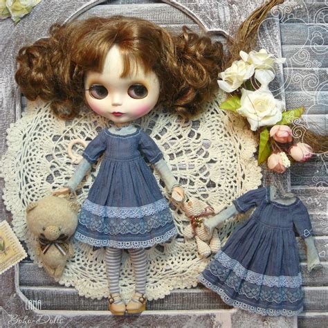 Doll Clothes And Accessories Materials Handmade Vintage Dress For Blythe 12 Or Pullip Home And Hobby