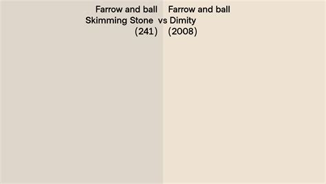 Farrow And Ball Skimming Stone Vs Dimity Side By Side Comparison