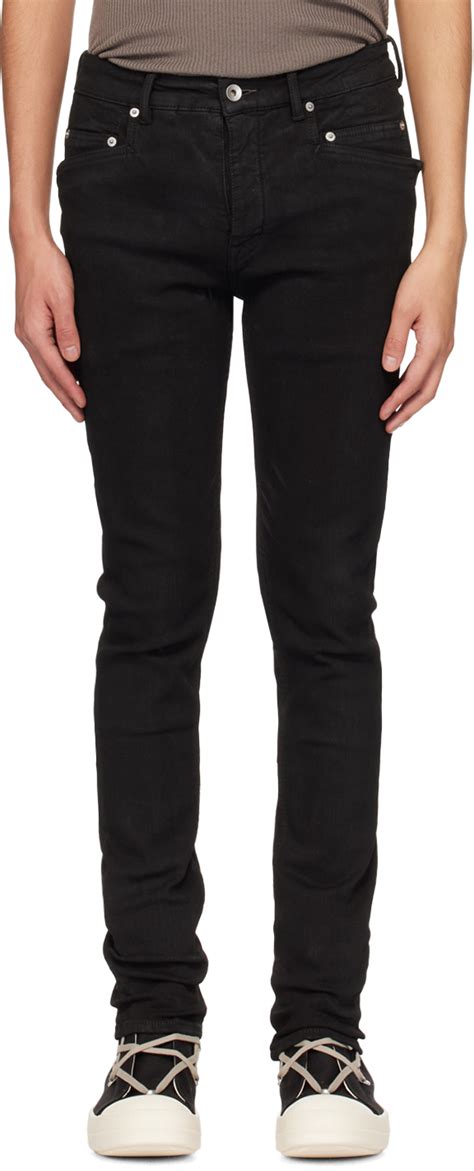 Black Tyrone Cut Jeans By Rick Owens DRKSHDW On Sale