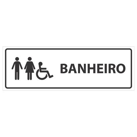 Placa Indicativa Banheiro Unissex E Deficiente F Sico Sinaliza O Wc