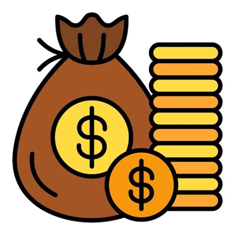 Icono De La Bolsa De Dinero Vector Premium