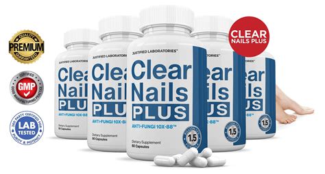 5 Pack Clear Nails 1 5 Billion CFU Probiotic Nail Support 300