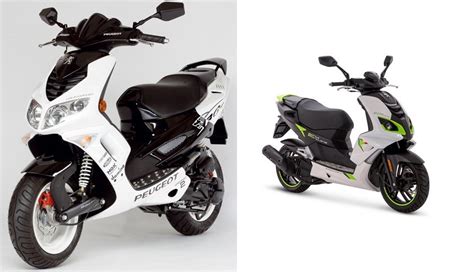 Motorrad Vergleich Peugeot Speedfight Rcup Ac Vs Peugeot