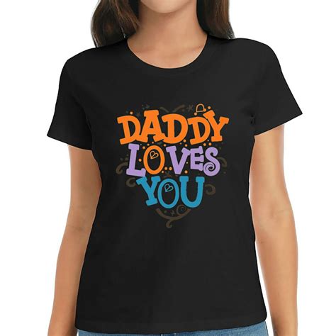 Pink Or Blue Daddy Loves You Gender Reveal Crew Neck Womens T Shirt