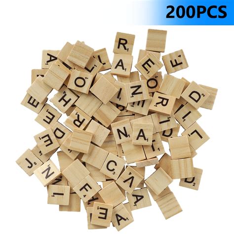 Tsv Wood Letter Tiles Pcs A Z Capital Letters Scrabble Tiles For