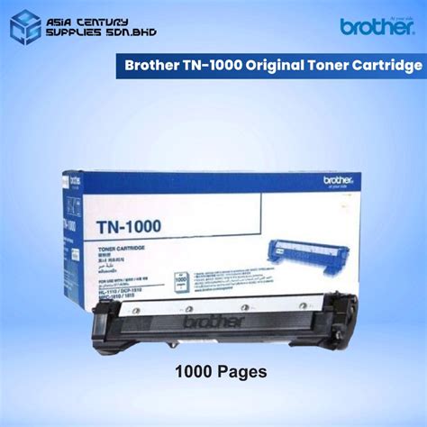 Brother Tn 1000 Toner Cartridge Hl 1110 Hl1210w Dcp 1610w Mfc 1910w Shopee Malaysia