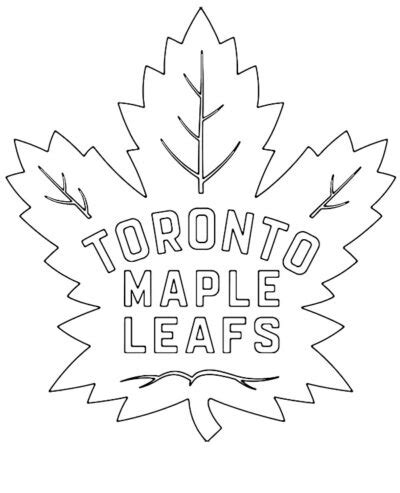 Toronto Maple Leaf Coloring Page Nhl Team