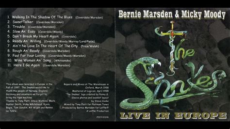 The Snakes And Bernie Marsden With Micky Moody Walking In The Shadow Of