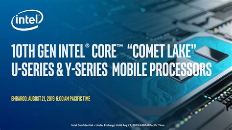 Intel Launches 10th Generation Comet Lake Mobility Processors With Up