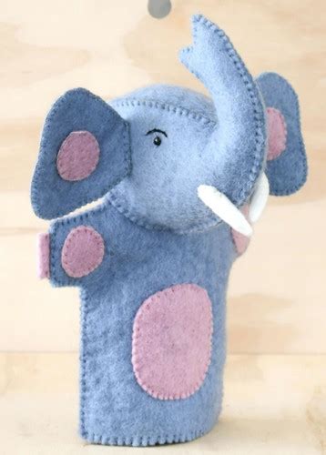 Elephant Hand Puppet Fossika