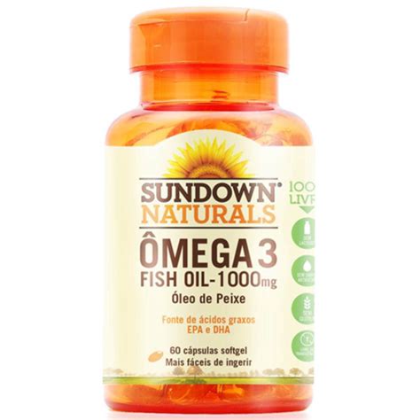 Fish Oil Óleo de Peixe 1000mg 60 Cápsulas Sundown Submarino