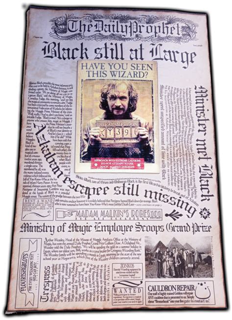 Harry Potter Newspaper Printables Daily Prophet Hd Phone Off