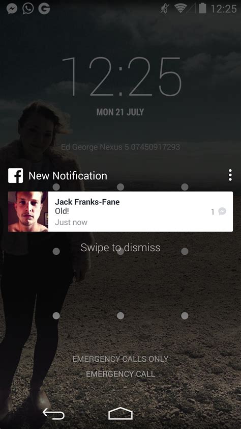 Android Facebook lock screen notification - Stack Overflow