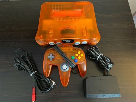 Nintendo 64 Launch Edition Fire Orange Console For Sale Online EBay