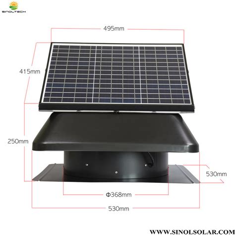 High Power 14inch 50w Solar Roof Exhaust Fan Ventilator Sn2018027 Solar Exhaust Fan And